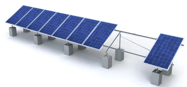 Concrete slab flat roof solar mounting (16)