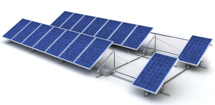 Concrete slab flat roof solar mounting (5)